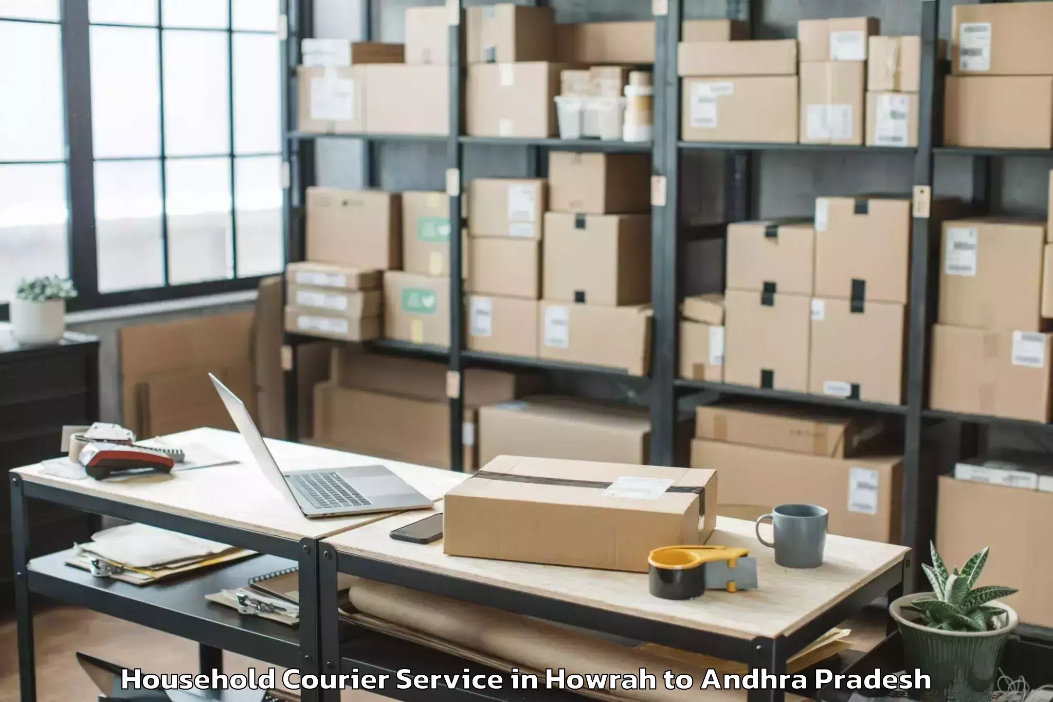 Top Howrah to Krishnapatnam Port Household Courier Available